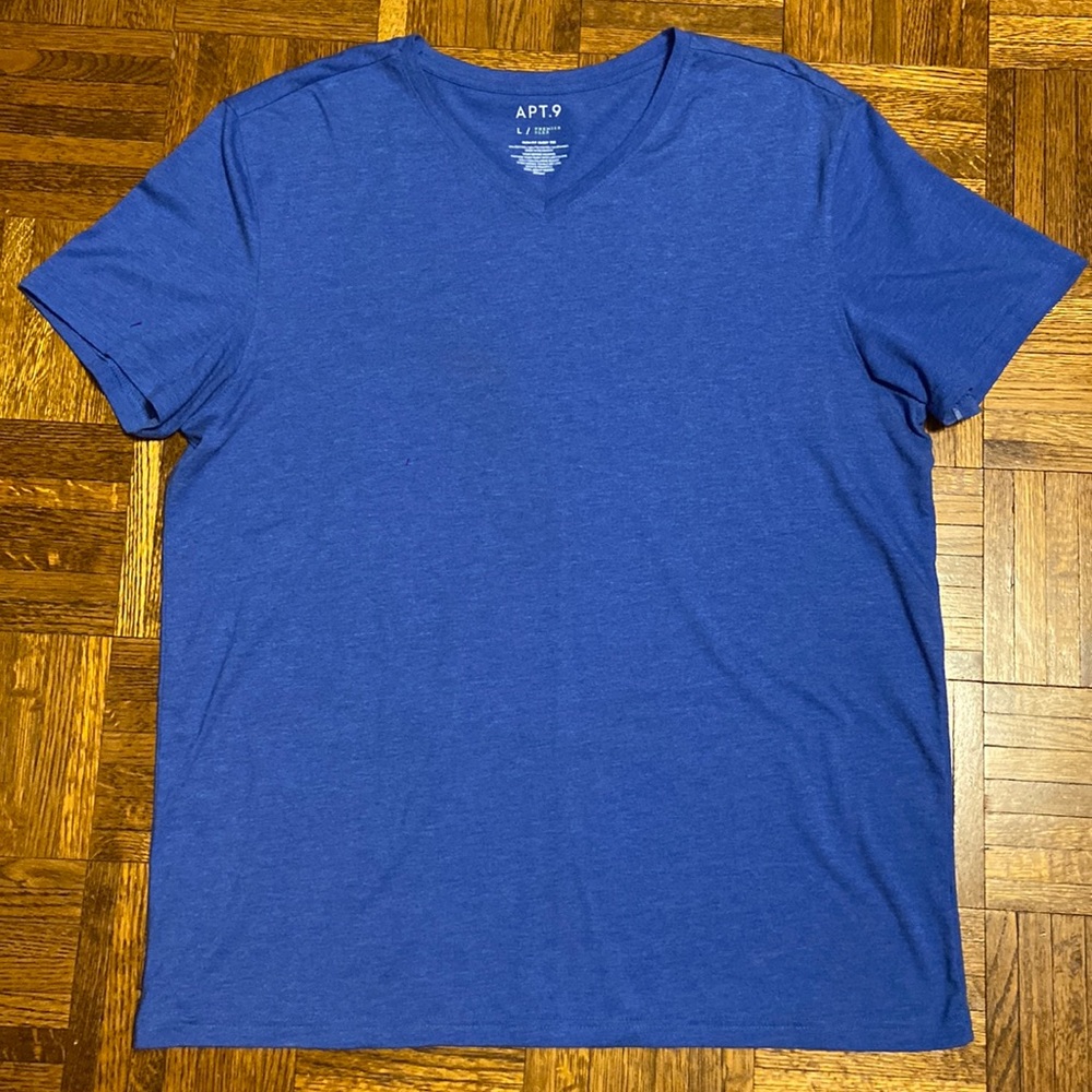 Blue V-Neck Shirt
